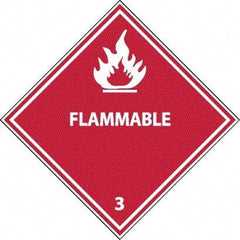 NMC - Flammable DOT Shipping Label - 4" High x 4" Wide - Apex Tool & Supply