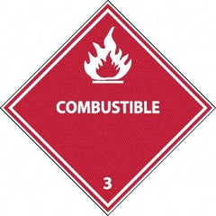 NMC - Combustible DOT Shipping Label - 4" High x 4" Wide - Apex Tool & Supply