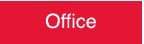 NMC - Office, 10" Wide x 3" High, Plastic Sign - English, White on Red, Wall Mount - Apex Tool & Supply