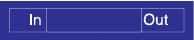 NMC - In/Out, 10" Wide x 2" High, Plastic Sign - English, White on Red, Wall Mount - Apex Tool & Supply
