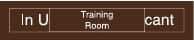 NMC - Training Room in Use/Vacant, 10" Wide x 2" High, Plastic Sign - English, White on Gray, Wall Mount - Apex Tool & Supply