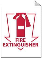 NMC - Fire Extinguisher, Plastic Fire Sign - 8" Wide x 10" High, Glow-in-the-Dark - Apex Tool & Supply