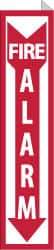 NMC - Fire Alarm, Plastic Fire Sign - 4" Wide x 18" High - Apex Tool & Supply