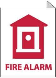 NMC - Fire Alarm, Plastic Fire Sign - 9" Wide x 12" High, Glow-in-the-Dark - Apex Tool & Supply