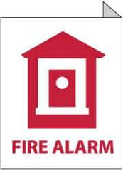 NMC - Fire Alarm, Plastic Fire Sign - 9" Wide x 12" High, Glow-in-the-Dark - Apex Tool & Supply