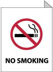 NMC - "No Smoking", 10" Long x 8" Wide, Rigid Plastic Safety Sign - Rectangle, 0.05" Thick, Use for Smoking Regulations - Apex Tool & Supply