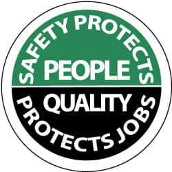 NMC - Safety...It's My Job, Hard Hat Label - Black on Red & White, 2" Thick, For Accident Prevention - Apex Tool & Supply