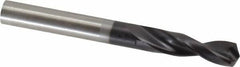 Guhring - 0.315" 130° Parabolic Flute Powdered Metal Screw Machine Drill Bit - FIREX Finish, Right Hand Cut, 1.4567" Flute Length, 3.1102" OAL, Standard Point, Straight Shank - Apex Tool & Supply