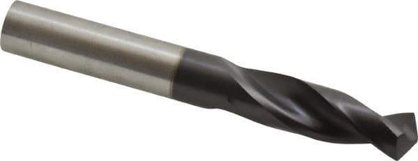 Guhring - 0.5118" 130° Parabolic Flute Powdered Metal Screw Machine Drill Bit - FIREX Finish, Right Hand Cut, 2.0079" Flute Length, 4.0157" OAL, Standard Point, Straight Shank - Apex Tool & Supply