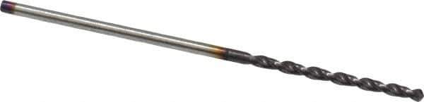 Guhring - 0.0433" 130° Powdered Metal Jobber Drill - FIREX Finish, Right Hand Cut, Parabolic Flute, Straight Shank, 1-7/16" OAL, Cone Relief Point - Apex Tool & Supply