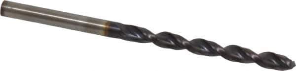 Guhring - #12 130° Powdered Metal Jobber Drill - FIREX Finish, Right Hand Cut, Parabolic Flute, Straight Shank, 3-3/8" OAL, Cone Relief Point - Apex Tool & Supply