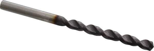 Guhring - 0.2087" 130° Powdered Metal Jobber Drill - FIREX Finish, Right Hand Cut, Parabolic Flute, Straight Shank, 3-3/8" OAL, Cone Relief Point - Apex Tool & Supply