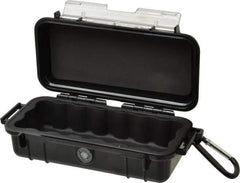 Pelican Products, Inc. - 3-7/8" Wide x 3-7/8" Deep x 2-7/16" High, Clamshell Hard Case - Black, Polycarbonate - Apex Tool & Supply