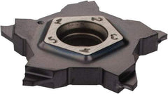 Iscar - 24N080J000PENTA J Grade IC908, 0.8mm Cutting Width Carbide Grooving Insert - 1.6mm Max Depth of Cut, Neutral, TiAlN Finish - Apex Tool & Supply