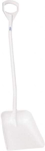 Vikan - 14-3/4" High Square Plastic Shovel - 39" Long D-Grip Handle - Apex Tool & Supply