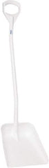 Vikan - 14-3/4" High Square Plastic Shovel - 39" Long D-Grip Handle - Apex Tool & Supply