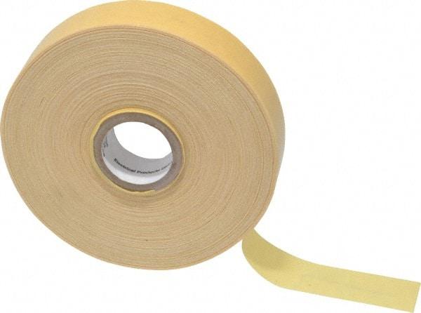 3M - 3/4" x 110', Yellow Cotton Cloth Electrical Tape - Series 2520, 8 mil Thick, 800 V/mil Dielectric Strength, 50 Lb./Inch Tensile Strength - Apex Tool & Supply