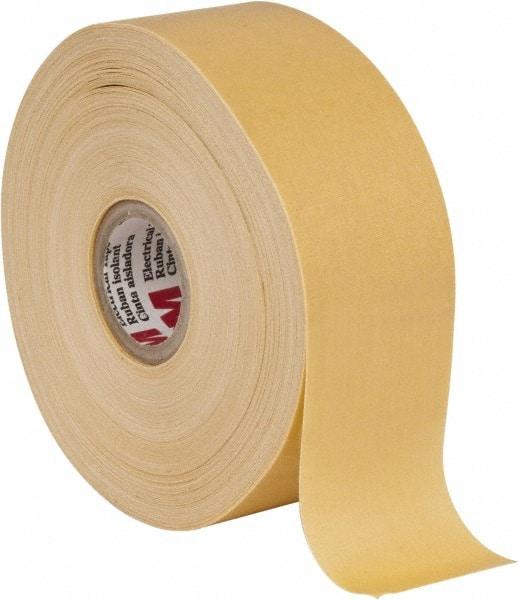 3M - 1-1/2" x 110', Yellow Cotton Cloth Electrical Tape - Series 2520, 8 mil Thick, 800 V/mil Dielectric Strength, 50 Lb./Inch Tensile Strength - Apex Tool & Supply