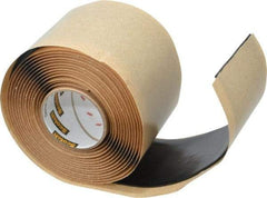 3M - 2" x 10', Black Rubber Electrical Tape - Series 2228, 65 mil Thick, 500 V/mil Dielectric Strength, 9.8 Lb./Inch Tensile Strength - Apex Tool & Supply