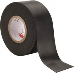 3M - 1-1/2" x 20', Black Rubber Electrical Tape - Series 77, 30 mil Thick - Apex Tool & Supply