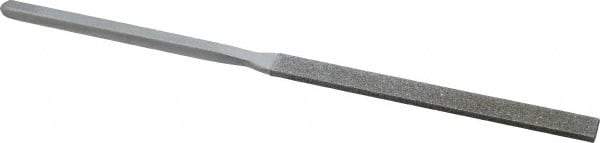 Strauss - 8-1/2" OAL Coarse Equalling Needle Diamond File - 7/16" Wide x 7/64" Thick, 4-3/8 LOC, 181 Grit - Apex Tool & Supply