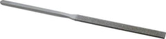 Strauss - 8-1/2" OAL Coarse Equalling Needle Diamond File - 7/16" Wide x 7/64" Thick, 4-3/8 LOC, 181 Grit - Apex Tool & Supply