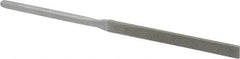 Strauss - 8-1/2" OAL Fine Equalling Needle Diamond File - 7/16" Wide x 7/64" Thick, 4-3/8 LOC, 91 Grit - Apex Tool & Supply