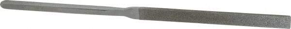 Strauss - 8-1/2" OAL Medium Equalling Needle Diamond File - 7/16" Wide x 7/64" Thick, 4-3/8 LOC, 126 Grit - Apex Tool & Supply