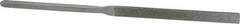 Strauss - 8-1/2" OAL Medium Equalling Needle Diamond File - 7/16" Wide x 7/64" Thick, 4-3/8 LOC, 126 Grit - Apex Tool & Supply