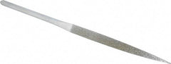 Strauss - 8-1/2" OAL Coarse Three Square Needle Diamond File - 3/8" Wide x 3/8" Thick, 4-3/8 LOC, 181 Grit - Apex Tool & Supply