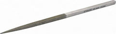 Strauss - 8-1/2" OAL Fine Square Needle Diamond File - 1/4" Wide x 1/4" Thick, 4-3/8 LOC, 91 Grit - Apex Tool & Supply