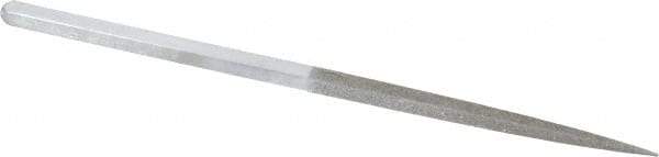 Strauss - 8-1/2" OAL Medium Square Needle Diamond File - 1/4" Wide x 1/4" Thick, 4-3/8 LOC, 126 Grit - Apex Tool & Supply