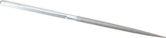 Strauss - 8-1/2" OAL Fine Round Needle Diamond File - 1/4" Wide x 1/4" Thick, 4-3/8 LOC, 91 Grit - Apex Tool & Supply