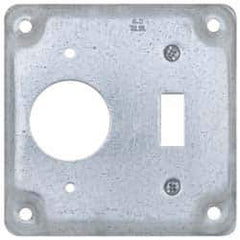 Cooper Crouse-Hinds - Electrical Outlet Box Steel Square Surface Cover - Apex Tool & Supply