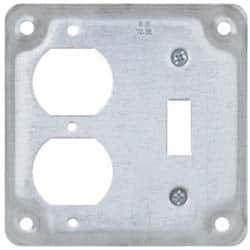 Cooper Crouse-Hinds - Electrical Outlet Box Steel Square Surface Cover - Apex Tool & Supply