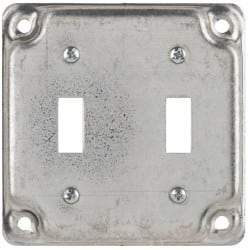 Cooper Crouse-Hinds - Electrical Outlet Box Steel Square Surface Cover - Apex Tool & Supply