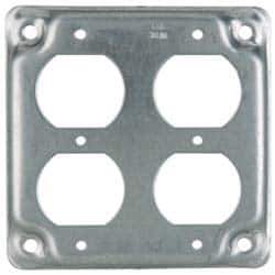 Cooper Crouse-Hinds - Electrical Outlet Box Steel Square Surface Cover - Apex Tool & Supply