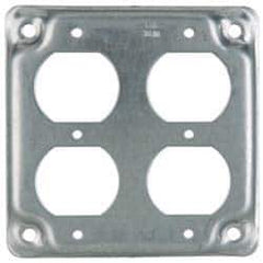 Cooper Crouse-Hinds - Electrical Outlet Box Steel Square Surface Cover - Apex Tool & Supply
