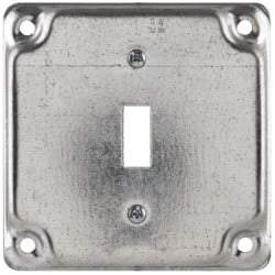 Cooper Crouse-Hinds - Electrical Outlet Box Steel Square Surface Cover - Apex Tool & Supply