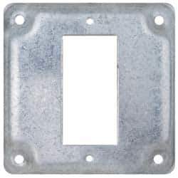 Cooper Crouse-Hinds - Electrical Outlet Box Steel Square Surface Cover - Apex Tool & Supply