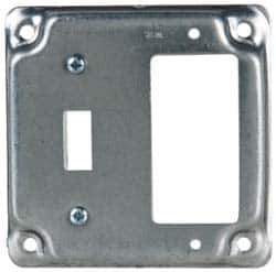 Cooper Crouse-Hinds - Electrical Outlet Box Steel Square Surface Cover - Apex Tool & Supply