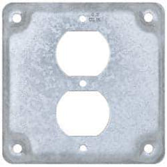 Cooper Crouse-Hinds - Electrical Outlet Box Steel Square Surface Cover - Apex Tool & Supply