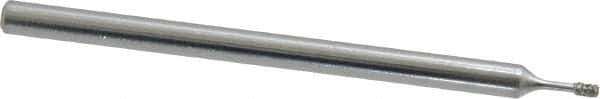 Strauss - Diamond (Abrasive) Grinding Pin - 1/8" Shank Diam x 2" Shank Length, Medium Grade, 80 Grit - Apex Tool & Supply