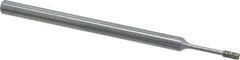 Strauss - 1/8" Head Thickness Diamond (Abrasive) Grinding Pin - 1/8" Shank Diam x 2" Shank Length, Medium Grade, 80 Grit - Apex Tool & Supply