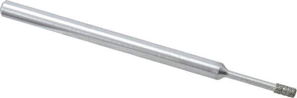 Strauss - 1/8" Head Thickness Diamond (Abrasive) Grinding Pin - 1/8" Shank Diam x 2" Shank Length, Medium Grade, 80 Grit - Apex Tool & Supply