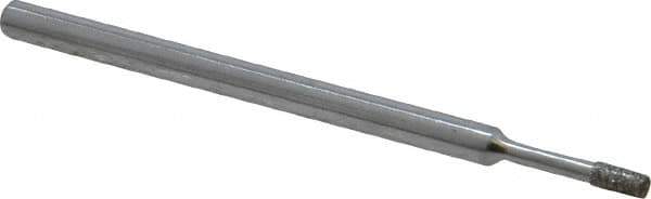 Strauss - 0.157" Head Thickness Diamond (Abrasive) Grinding Pin - 1/8" Shank Diam x 2" Shank Length, (170 Mesh Grit) - Apex Tool & Supply