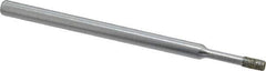 Strauss - 0.157" Head Thickness Diamond (Abrasive) Grinding Pin - 1/8" Shank Diam x 2" Shank Length, Medium Grade, 80 Grit - Apex Tool & Supply