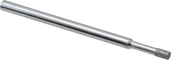 Strauss - 0.157" Head Thickness Diamond (Abrasive) Grinding Pin - 1/8" Shank Diam x 2" Shank Length, (170 Mesh Grit) - Apex Tool & Supply