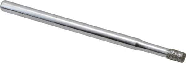 Strauss - 0.11" Head Diam x 0.157" Head Thickness Diamond (Abrasive) Grinding Pin - 1/8" Shank Diam x 2" Shank Length, Fine Grade, 120 Grit - Apex Tool & Supply
