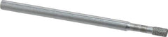 Strauss - 0.11" Head Diam x 0.157" Head Thickness Diamond (Abrasive) Grinding Pin - 1/8" Shank Diam x 2" Shank Length, Medium Grade, 80 Grit - Apex Tool & Supply